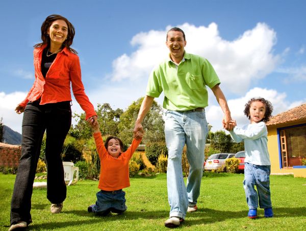 Happy Family Having Fun Outdoors